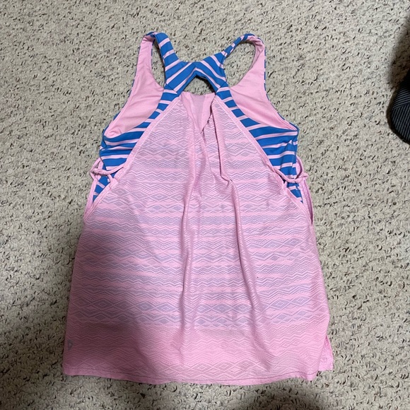 Ivivva Pink and Blue Striped Tank Top - Picture 3 of 3